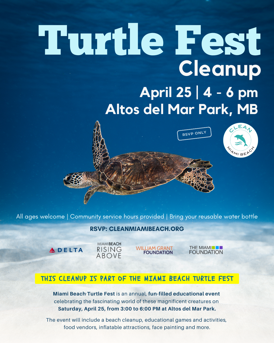 Clean Miami Beach: Turtle Fest Cleanup 2026