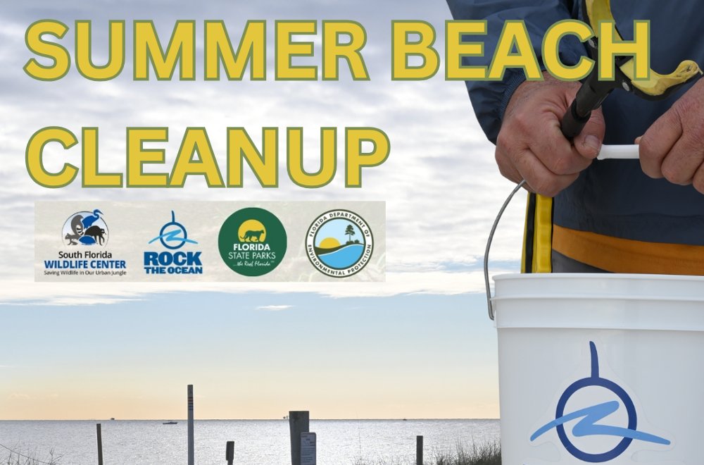 Rock The Ocean x South Florida Wildlife Center Summer Beach Cleanup