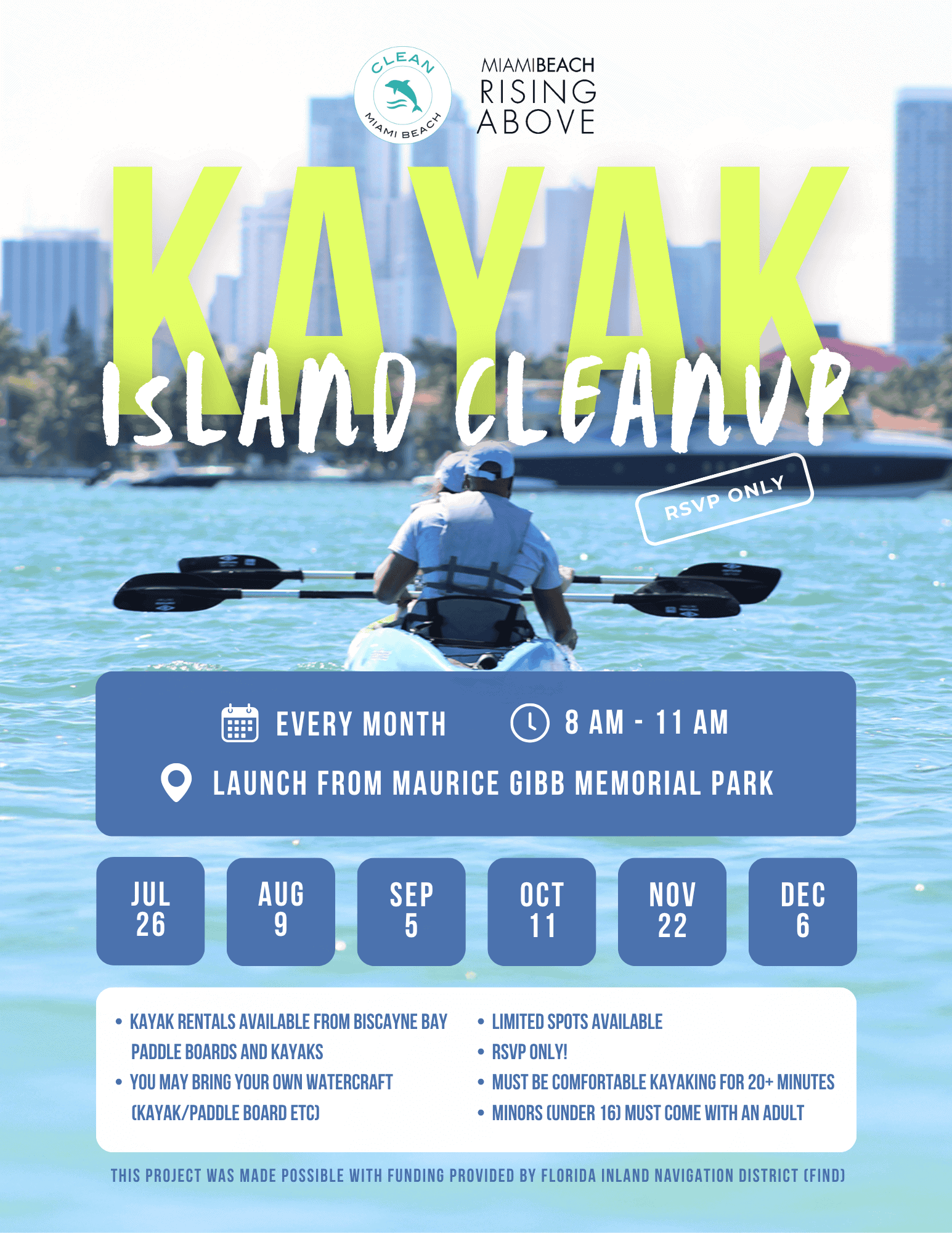 Clean Miami Beach: July Kayak Island Cleanup