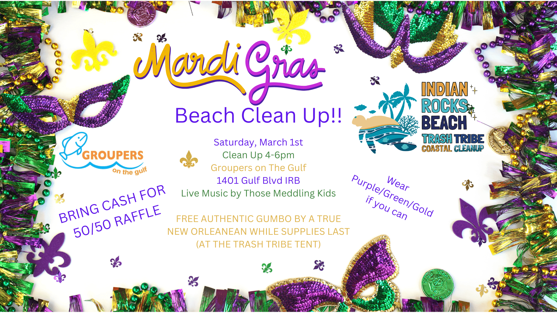 Mardi Gras Beach Clean Up