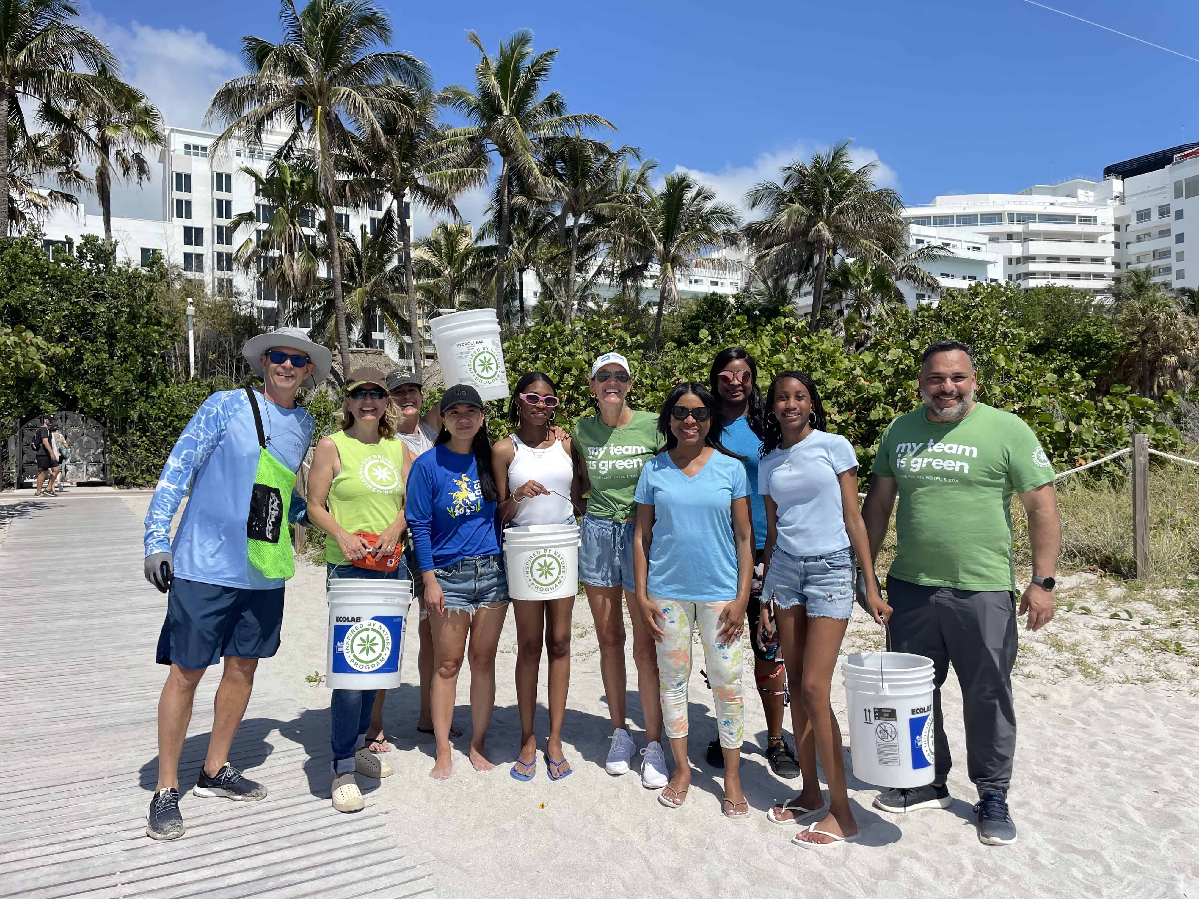Earth Month cleanup at The Palms Hotel & Spa
